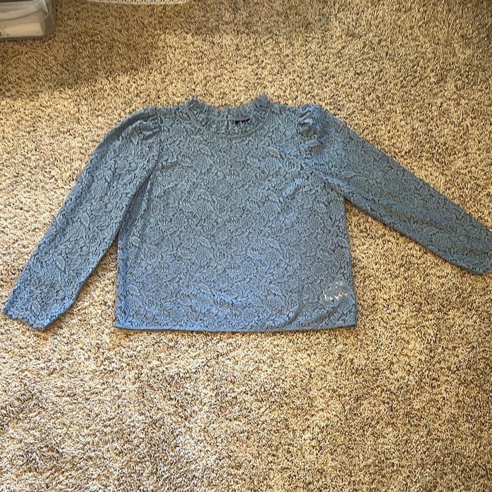 GAP - Soft Beautiful Blue Lace Top